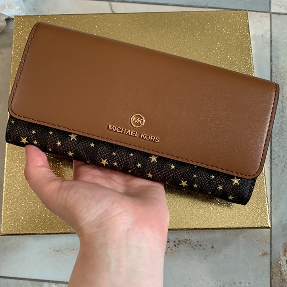 Brand New Michael Kors Convertible Crossbody Wallet Jet Set Charm Brown Multi - Picture 4 of 9